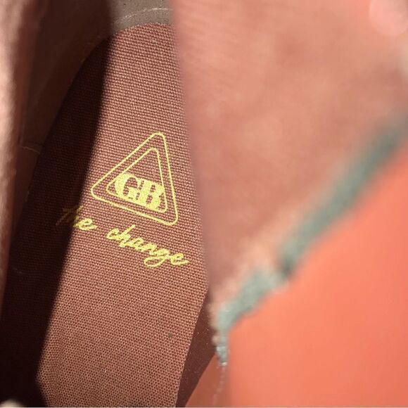 GIANNI BINI Rust Red Leather Lug Sole‎ Platform Bootie Sneaker High Top Size 6.5 - Picture 7 of 14